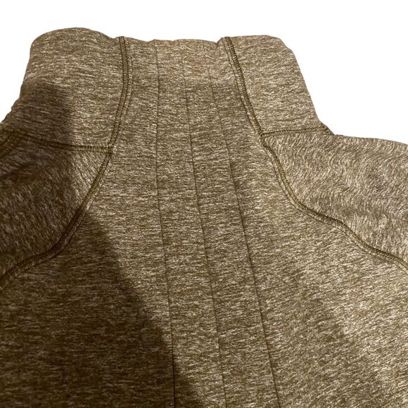 Lululemon Rush Hour 1/2 Zip Sweatshirt Women Size 10 Heathered Military Green - Picture 13 of 14